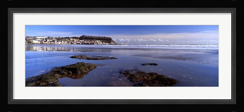 Framed Town At The Waterfront, Scarborough, South Bay, North Yorkshire, England, United Kingdom Print