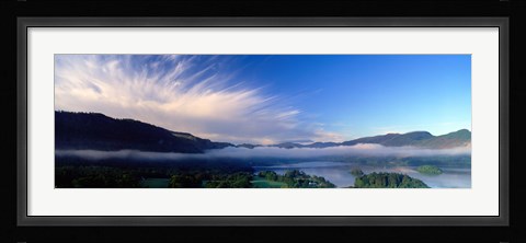 Framed Lake Surrounded By Mountains, Derwent Water, Lake District, Cumbria, England, United Kingdom Print