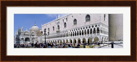 Framed Tourist Outside A Cathedral, St. Mark&#39;s Cathedral, St. Mark&#39;s Square, Venice, Italy Print