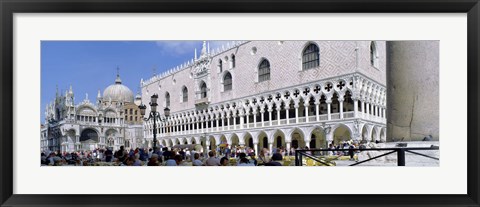 Framed Tourist Outside A Cathedral, St. Mark's Cathedral, St. Mark's Square, Venice, Italy Print
