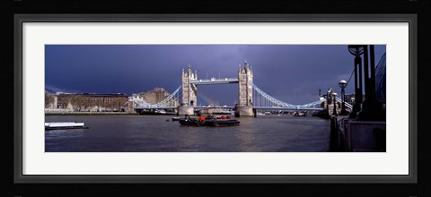 Framed Bridge Over A River, Tower Bridge, London, England, United Kingdom Print