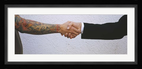 Framed Close-Up Of Two Men Shaking Hands, Germany Print