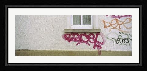 Framed Close-up of graffiti on the wall, Stuttgart, Baden-Wurttemberg, Germany Print