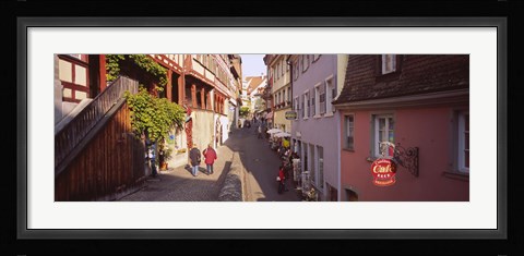 Framed Houses On Both Sides Of An Alley, Lake Constance, Meersburg, Baden-Wurttemberg, Germany Print