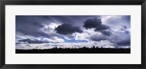 Framed Clouds over a landscape, Iceland Print