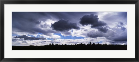 Framed Clouds over a landscape, Iceland Print