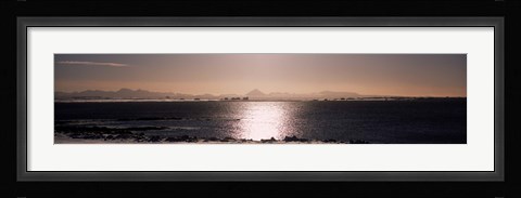 Framed Ocean at dusk, Bessastadir, Iceland Print