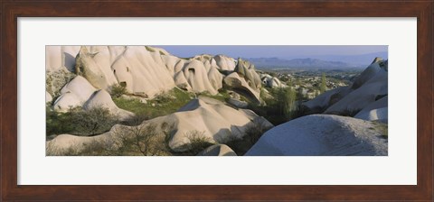 Framed Rock formations on a hill, Turkey Print