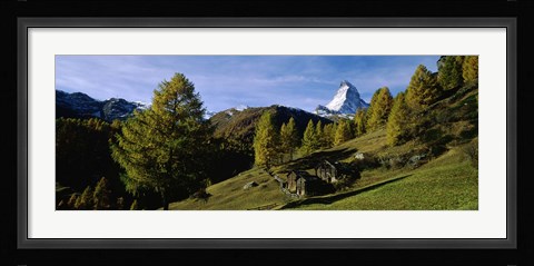 Framed Low angle view of a mountain peak, Matterhorn, Valais, Switzerland Print