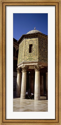 Framed Two people sitting in a mosque, Umayyad Mosque, Damascus, Syria Print