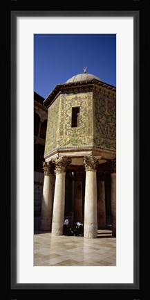 Framed Two people sitting in a mosque, Umayyad Mosque, Damascus, Syria Print