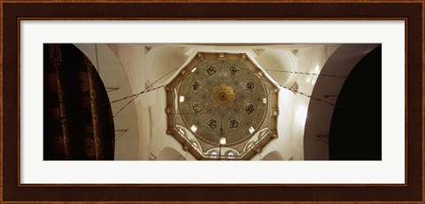 Framed Low angle view of ceiling in a mosque, Umayyad Mosque, Damascus, Syria Print