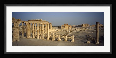 Framed Old ruins of a temple, Temple Of Bel, Palmyra, Syria Print