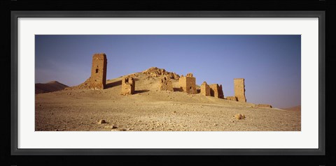 Framed Ancient tombs on a landscape, Palmyra, Syria Print