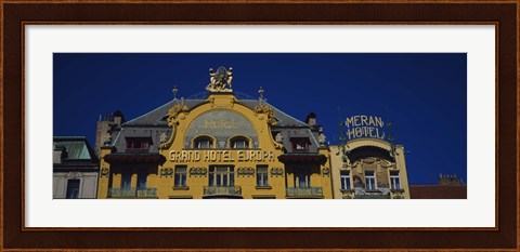 Framed High section view of a hotel, Grand Hotel Europa, Prague, Czech Republic Print