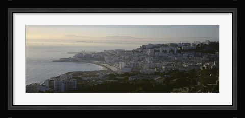Framed Aerial view of a city, Bab El-Oued, Algiers, Algeria Print