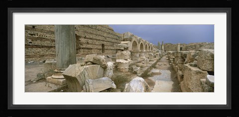Framed Ruins of ancient Roman city, Leptis Magna, Libya Print