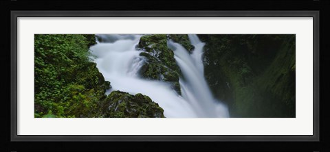 Framed High angle view of a waterfall, Sol Duc Falls, Olympic National Park, Washington State, USA Print