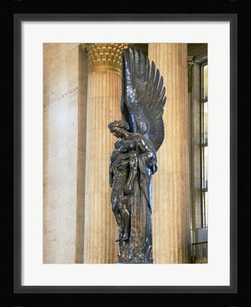 Framed Close-up of a war memorial statue at a railroad station, 30th Street Station, Philadelphia, Pennsylvania, USA Print