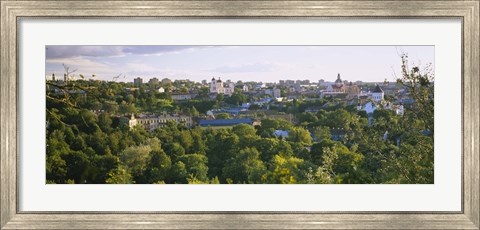 Framed High angle view of a city, Vilnius, Trakai, Lithuania Print