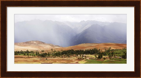 Framed Clouds over mountains, Andes Mountains, Urubamba Valley, Cuzco, Peru Print