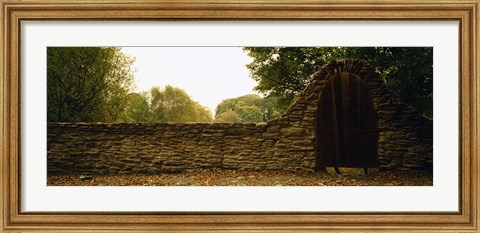 Framed Close-up of a stone wall, County Kilkenny, Republic Of Ireland Print