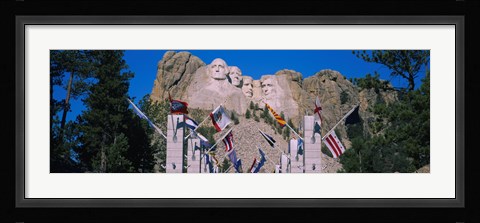 Framed Statues on a mountain, Mt Rushmore, Mt Rushmore National Memorial, South Dakota, USA Print