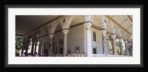 Framed Group of people in front of a chamber, Topkapi Palace, Istanbul, Turkey Print
