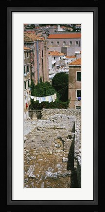 Framed High angle view of the old ruins in a town, Dubrovnik, Croatia Print