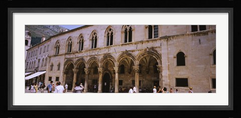 Framed Group of people in front of a palace, Rector's Palace, Dubrovnik, Croatia Print