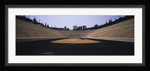 Framed Interiors of a stadium, Olympic Stadium, Athens, Greece Print