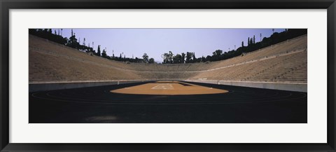 Framed Interiors of a stadium, Olympic Stadium, Athens, Greece Print