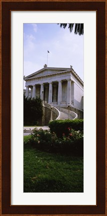 Framed Low angle view of a building, National Library, Athens, Greece Print