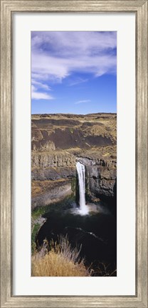 Framed High angle view of a waterfall, Palouse Falls, Palouse Falls State Park, Washington State, USA Print