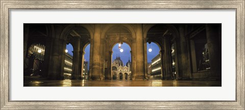 Framed Arcade of a building, St. Mark&#39;s Square, Venice, Italy (Color) Print
