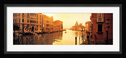Framed Buildings along a canal, view from Ponte dell'Accademia, Grand Canal, Venice, Italy Print