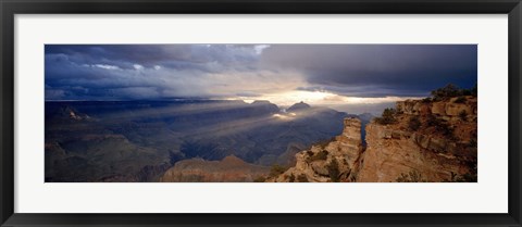 Framed Rock formations in a national park, Yaki Point, Grand Canyon National Park, Arizona Print