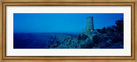 Framed Desert View Watchtower in Blue, Desert Point, Grand Canyon National Park, Arizona Print