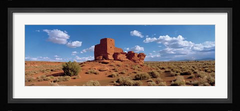 Framed Ruins of a building in a desert, Wukoki Ruins, Wupatki National Monument, Arizona, USA Print