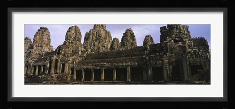 Framed Facade of an old temple, Angkor Wat, Siem Reap, Cambodia Print