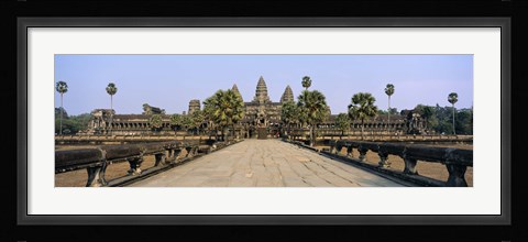 Framed Path leading towards an old temple, Angkor Wat, Siem Reap, Cambodia Print