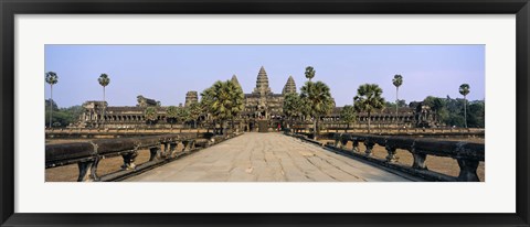 Framed Path leading towards an old temple, Angkor Wat, Siem Reap, Cambodia Print