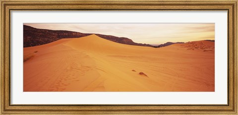 Framed Sand dunes in a desert, Coral Pink Sand Dunes State Park, Utah, USA Print