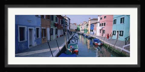 Framed Canal, Burano, Italy Print