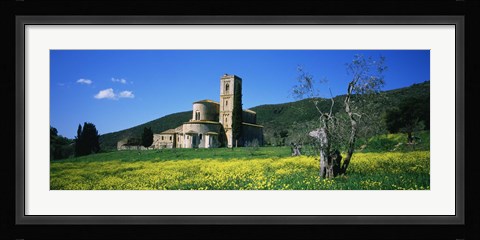 Framed San Antimo Monastery, Tuscany, Italy Print