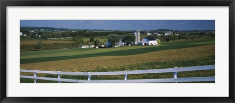 Framed Amish Farms, Pennsylvania Print