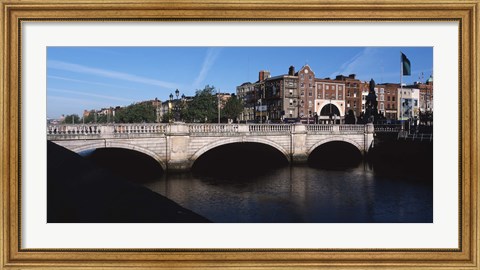 Framed O&#39;Connell Bridge in Republic of Ireland Print