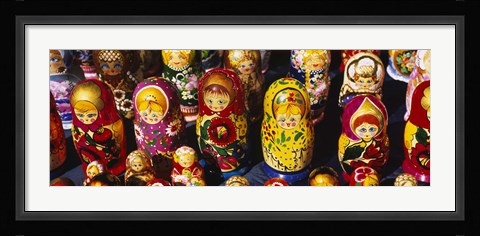 Framed Close-up of Russian nesting dolls, Bulgaria Print