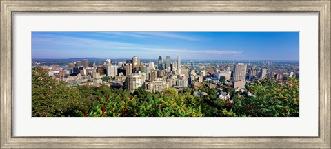 Framed High angle view of a cityscape, Parc Mont Royal, Montreal, Quebec, Canada Print