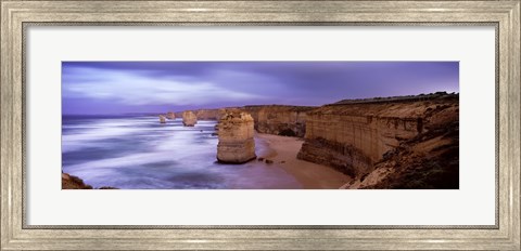 Framed Rock formations, Twelve Apostles Sea Rocks, Great Ocean Road, Port Campbell National Park, Port Campbell, Victoria, Australia Print